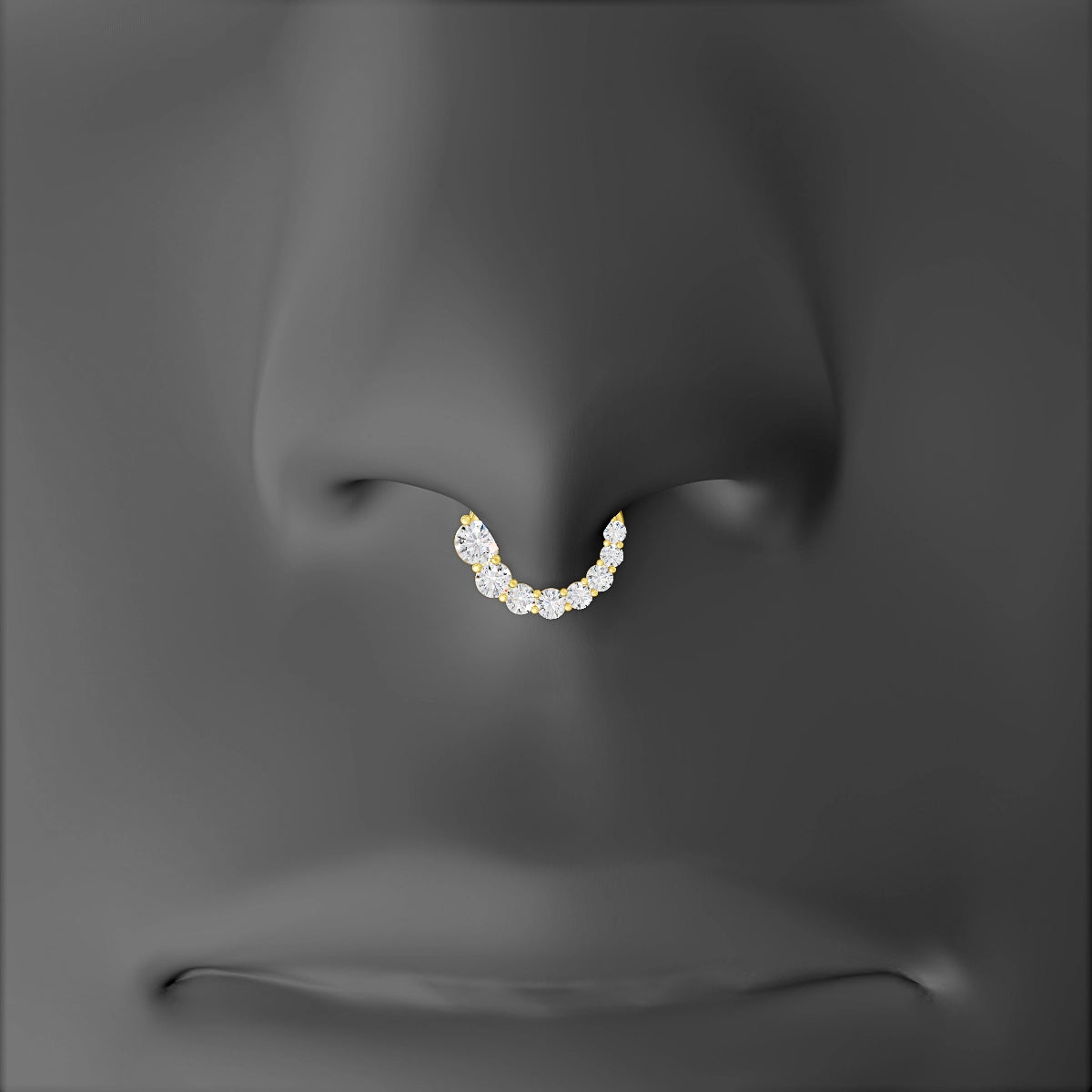 Mily | 18k Yellow Gold 6.5 mm Diamond Septum Piercing