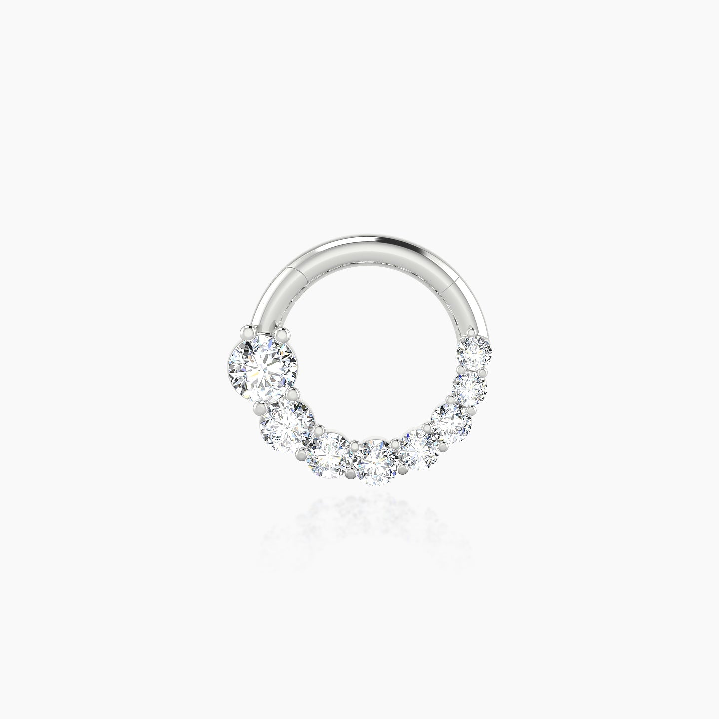 Mily | 18k White Gold 6.5 mm Diamond Septum Piercing