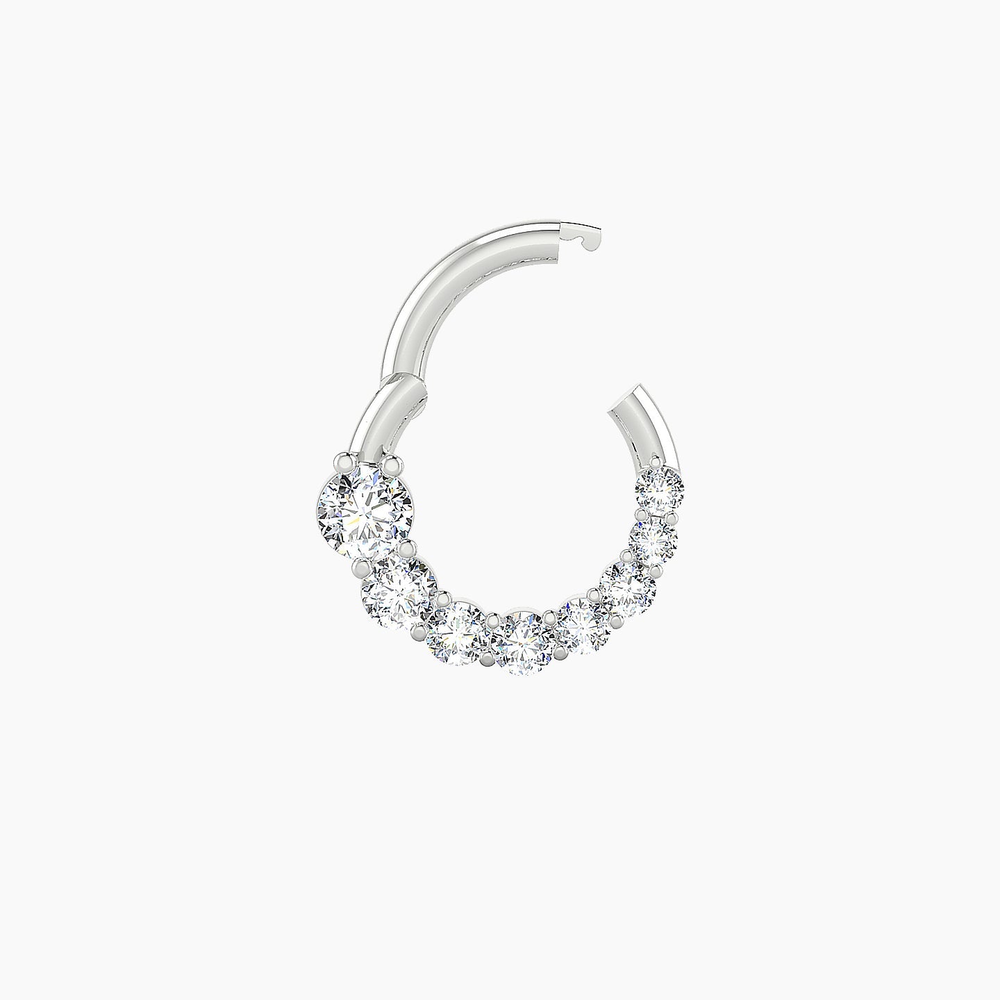 Mily | 18k White Gold 6.5 mm Diamond Septum Piercing