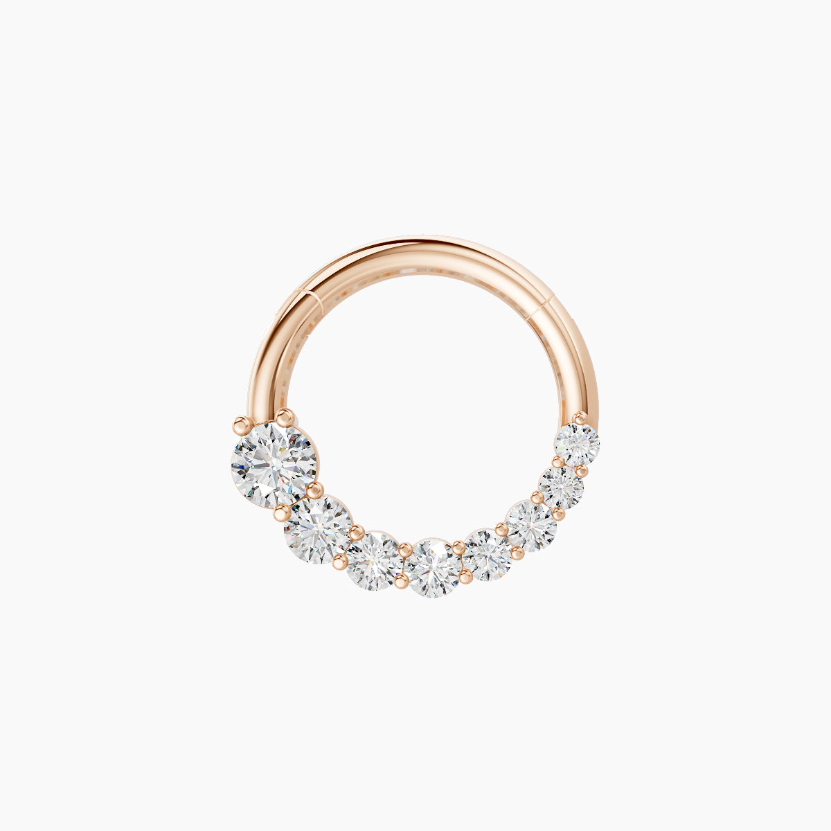 Mily | 18k Rose Gold 8 mm Diamond Daith Piercing