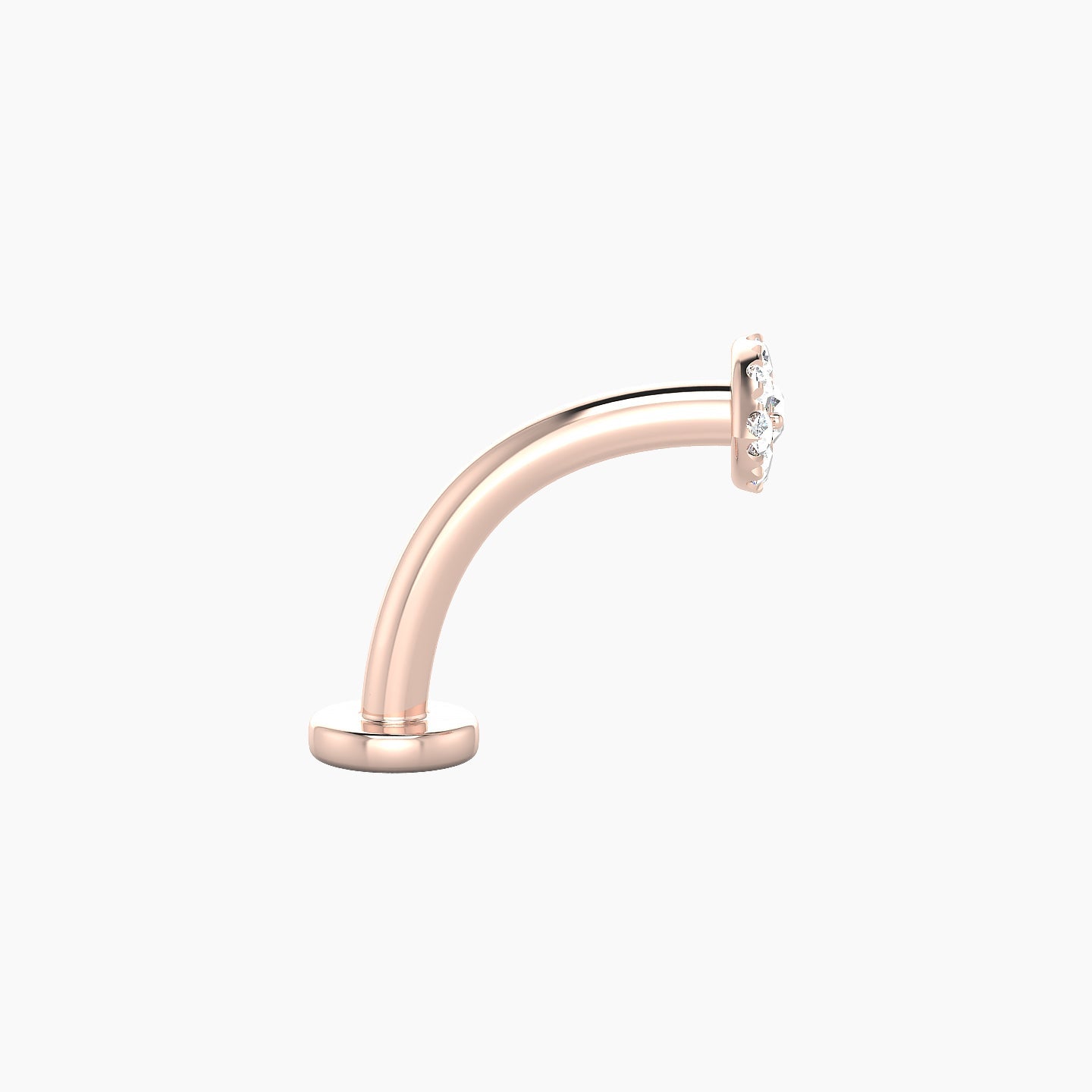 Minerva | 18k Rose Gold 5.5 mm 10 mm Eye Diamond Floating Navel Piercing