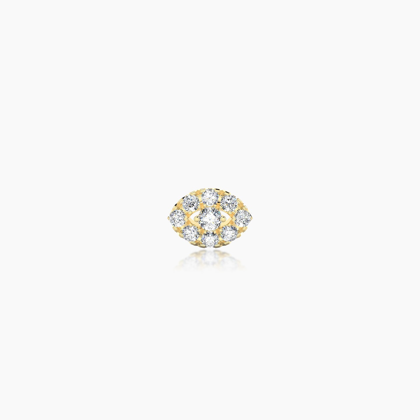 Minerva | 18k Yellow Gold 5.5 mm 5 mm Eye Diamond Nose Piercing