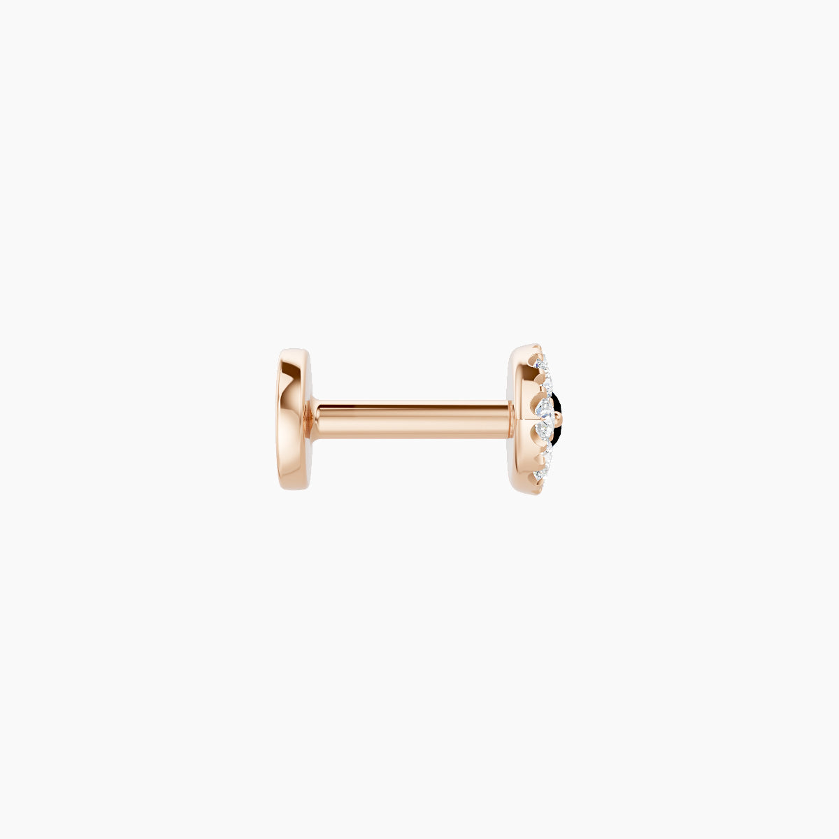 Minerva | 18k Rose Gold 5 mm 5.5 mm Eye Black Diamond & Diamond Piercing