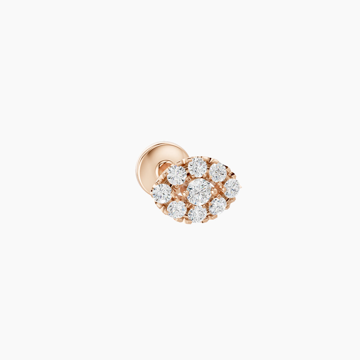 Minerva | 18k Rose Gold 5.5 mm 5 mm Eye Diamond Piercing