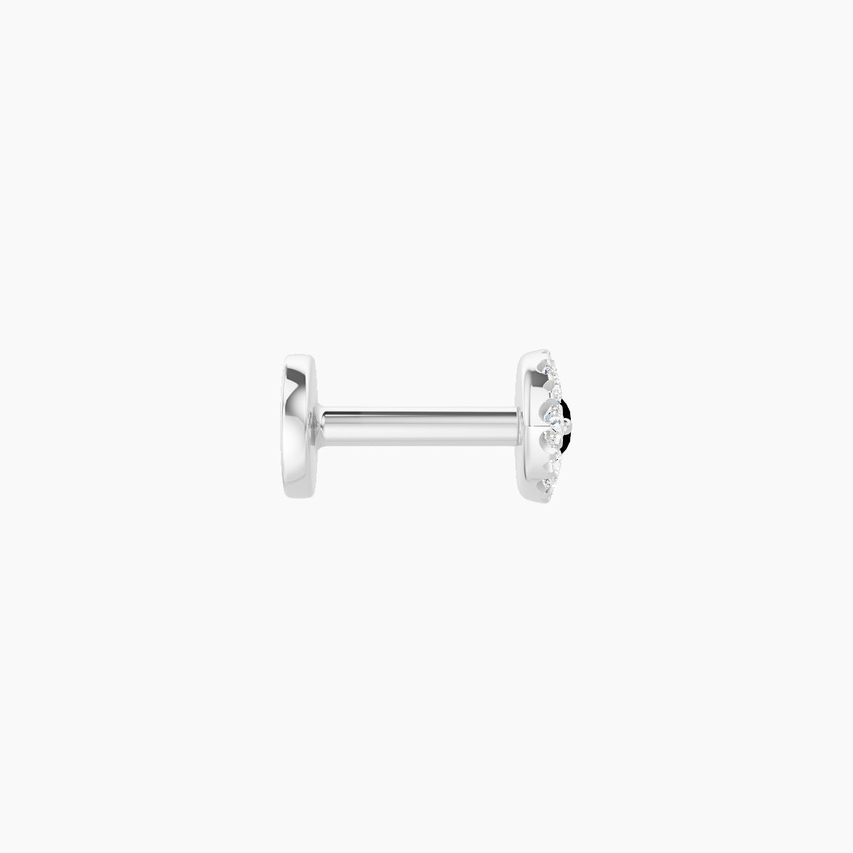 Minerva | 18k White Gold 5 mm 5.5 mm Eye Black Diamond & Diamond Piercing