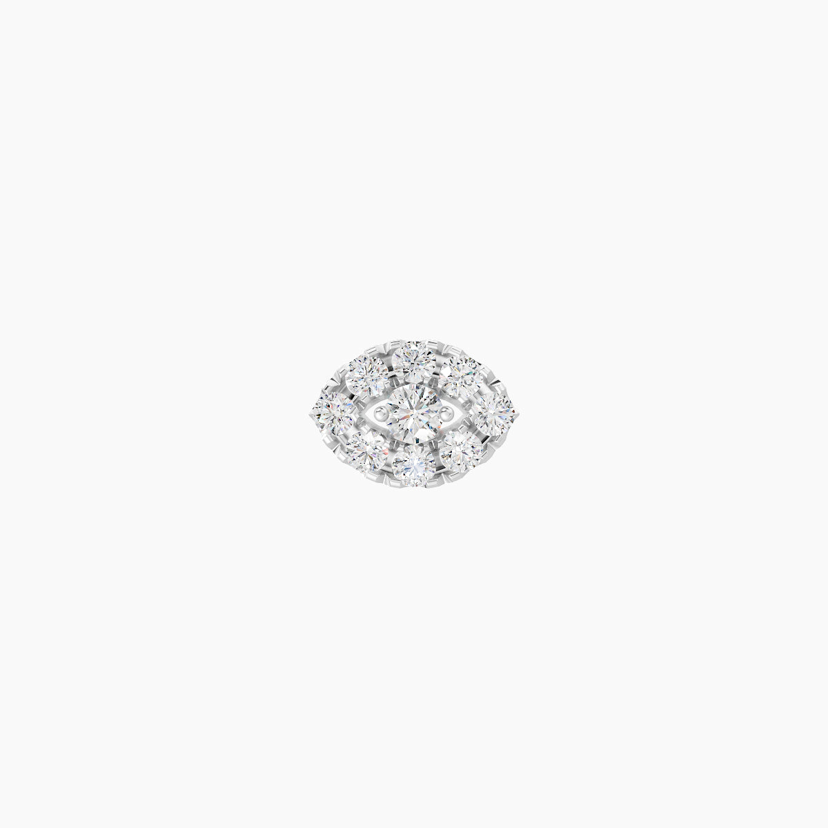 Minerva | 18k White Gold 5.5 mm 5 mm Eye Diamond Piercing