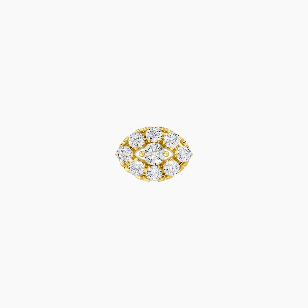 Minerva | 18k Yellow Gold 5.5 mm 5 mm Eye Diamond Piercing