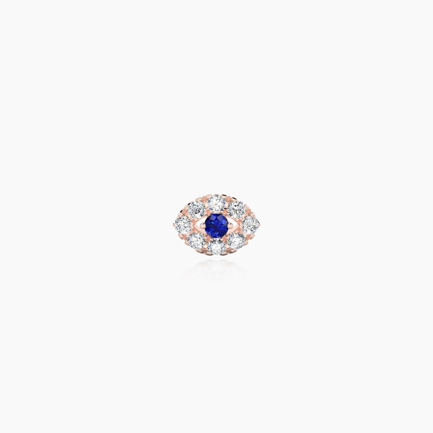 Minerva | 18k Rose Gold 5 mm 5.5 mm Eye Sapphire & Diamond Piercing