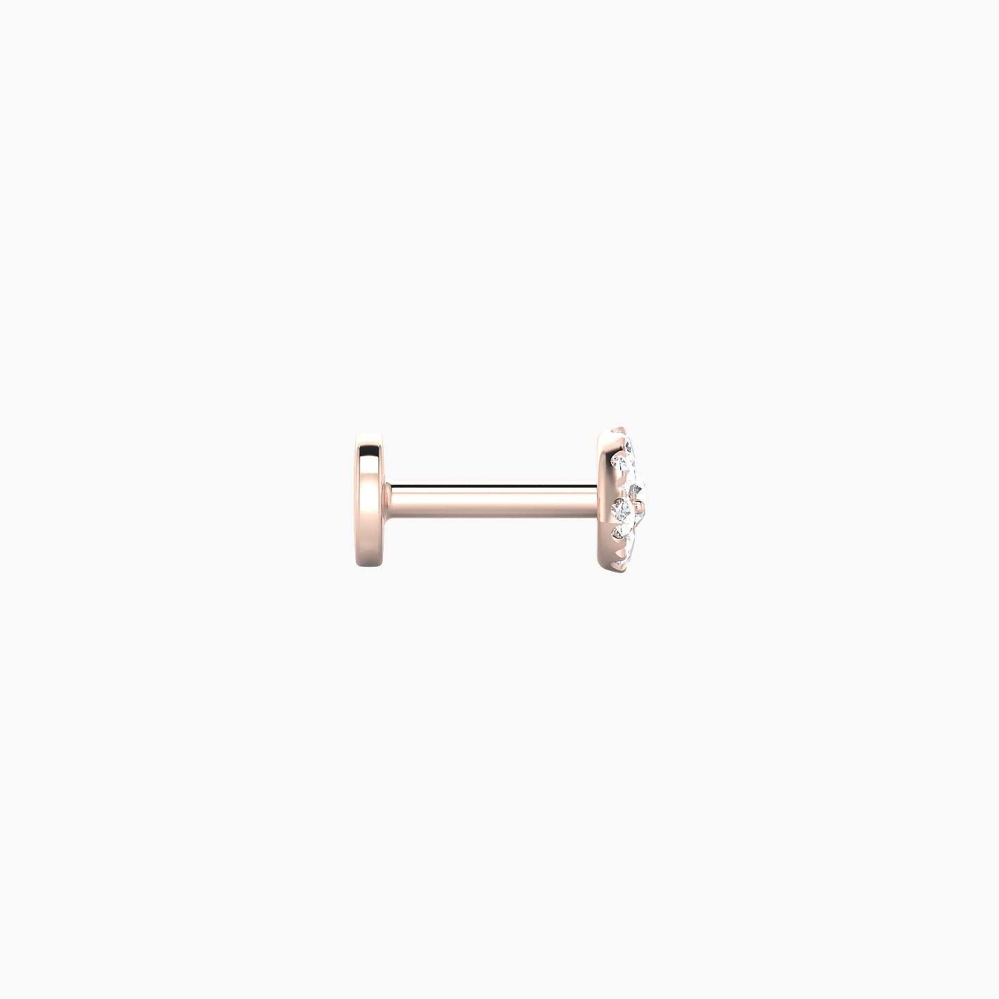 Minerva | 18k Rose Gold 5.5 mm 5 mm Eye Diamond Piercing