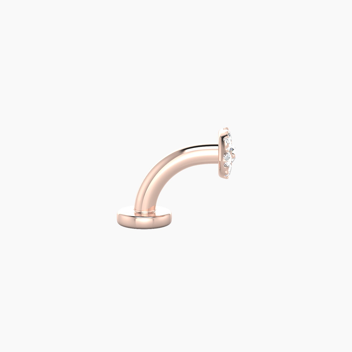 Minerva | 18k Rose Gold 5.5 mm 6 mm Eye Diamond Floating Navel Piercing