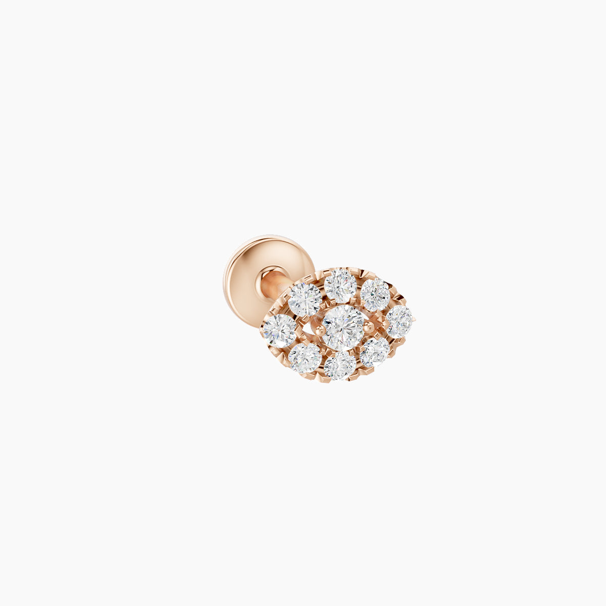 Minerva | 18k Rose Gold 5.5 mm 6.5 mm Eye Diamond Piercing