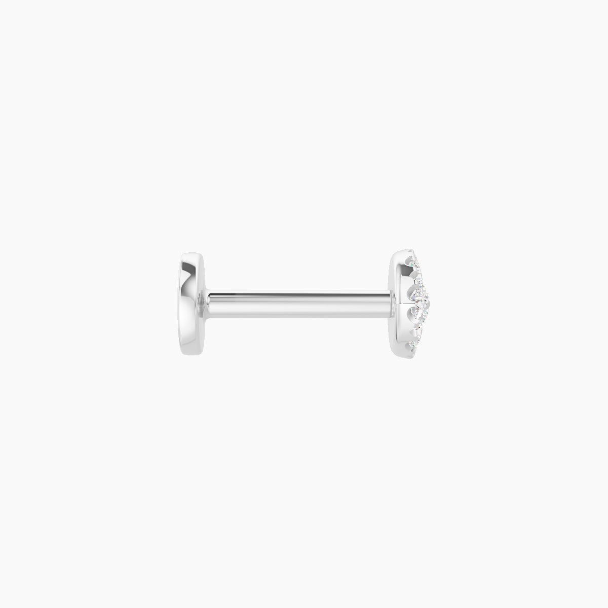 Minerva | 18k White Gold 5.5 mm 6.5 mm Eye Diamond Piercing