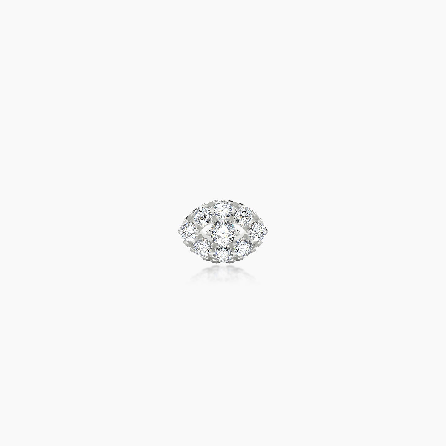 Minerva | 18k White Gold 5.5 mm 6.5 mm Eye Diamond Piercing