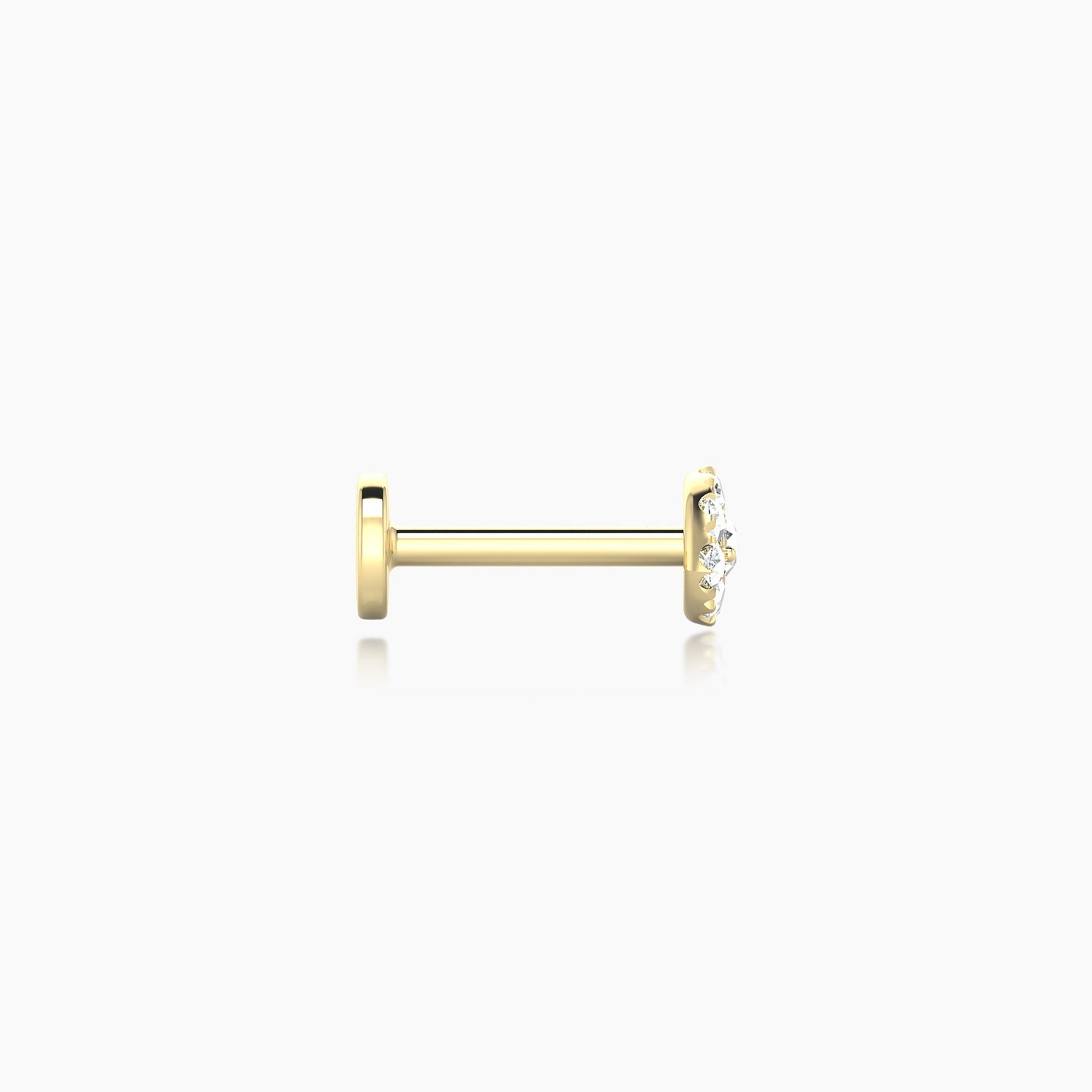 Minerva | 18k Yellow Gold 5.5 mm 6.5 mm Eye Diamond Piercing