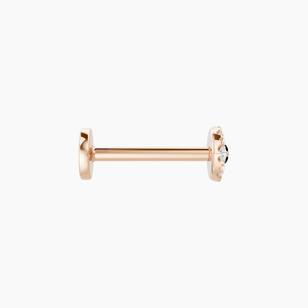 Minerva | 18k Rose Gold 8 mm 5.5 mm Eye Black Diamond & Diamond Piercing