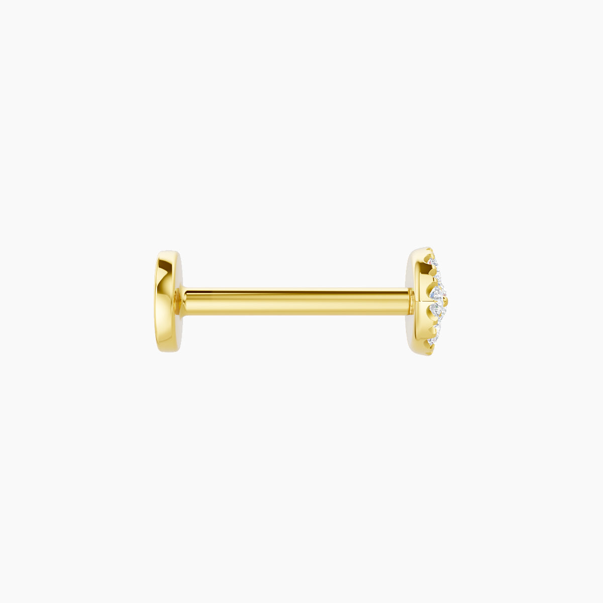 Minerva | 18k Yellow Gold 5.5 mm 8 mm Eye Diamond Piercing