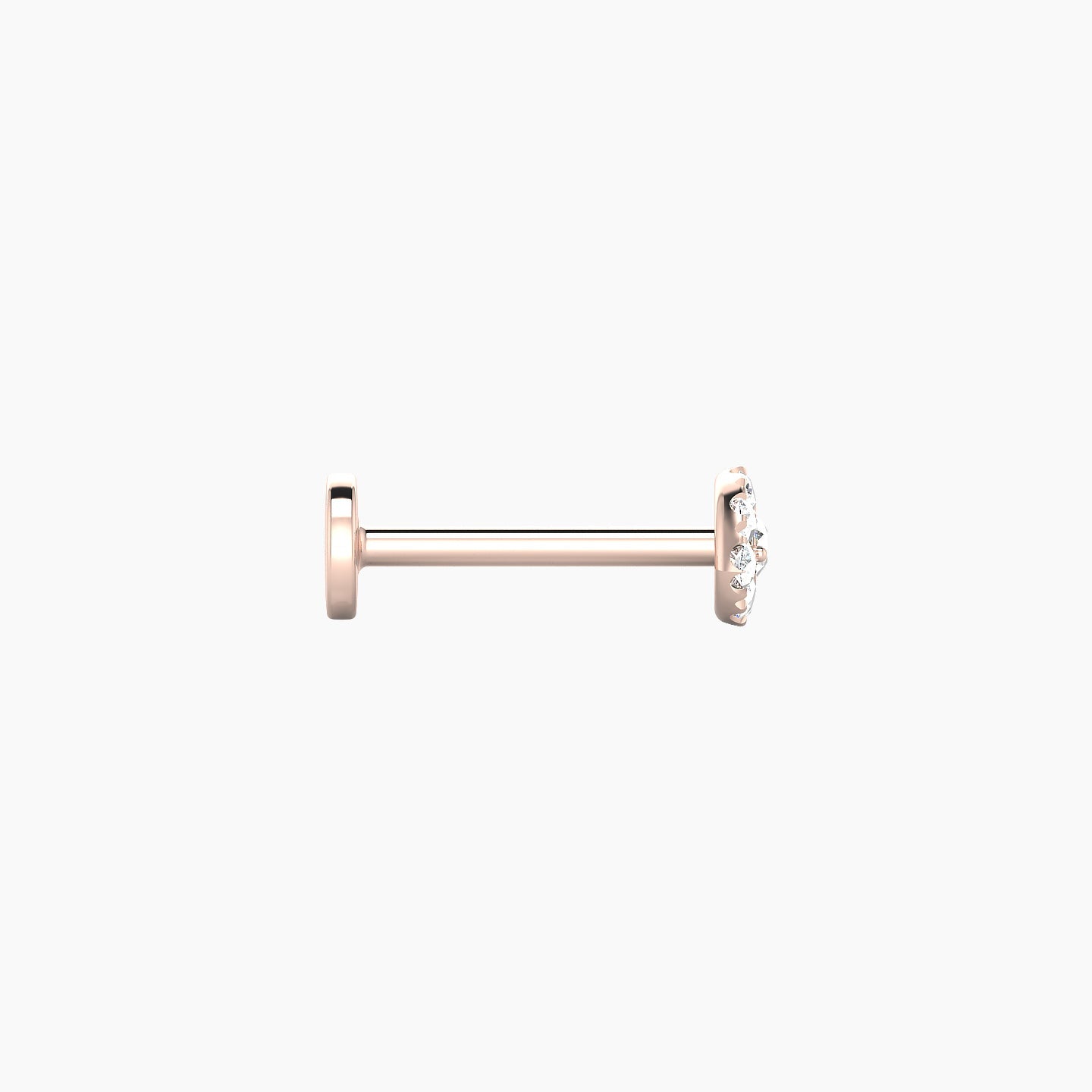 Minerva | 18k Rose Gold 5.5 mm 8 mm Eye Diamond Piercing