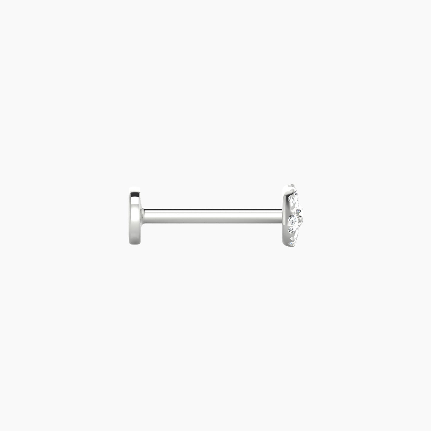 Minerva | 18k White Gold 5.5 mm 8 mm Eye Diamond Piercing