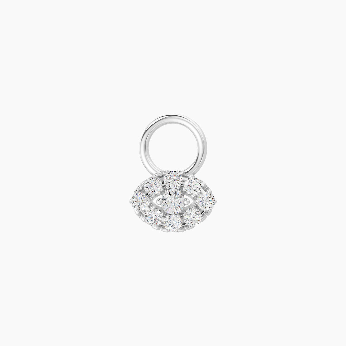 Minerva | 18k White Gold 5.5 mm Eye Diamond Charm