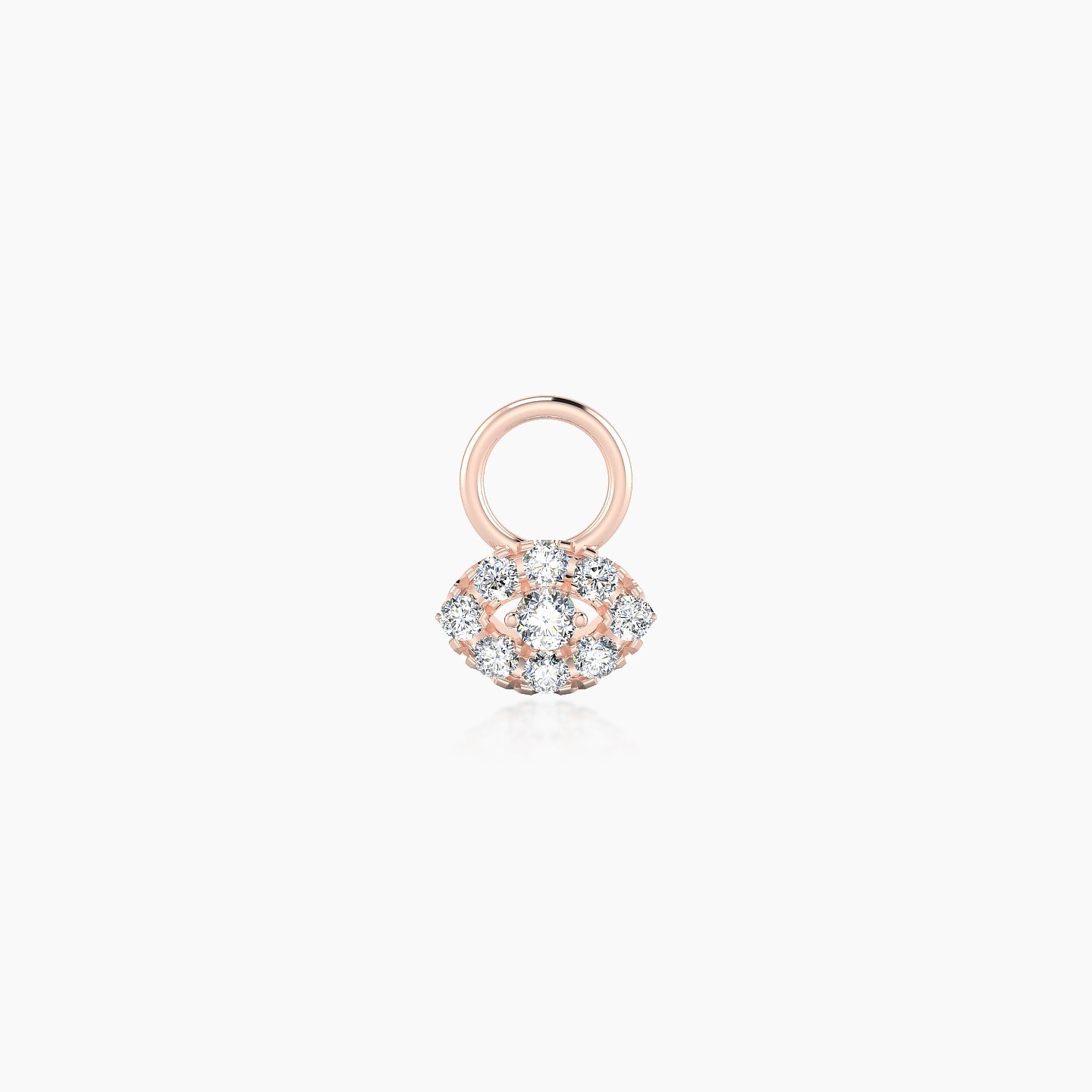 Minerva | 18k Rose Gold 5.5 mm Eye Diamond Charm
