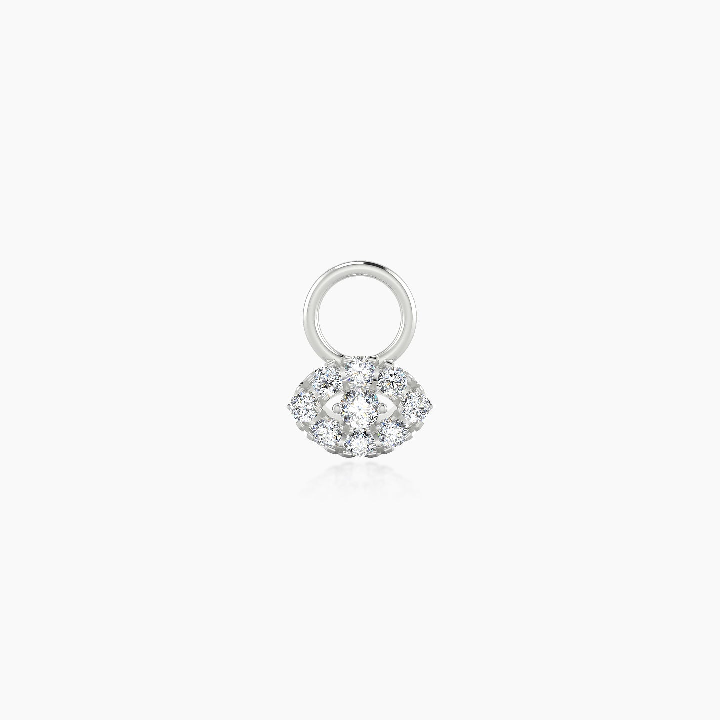Minerva | 18k White Gold 5.5 mm Eye Diamond Charm