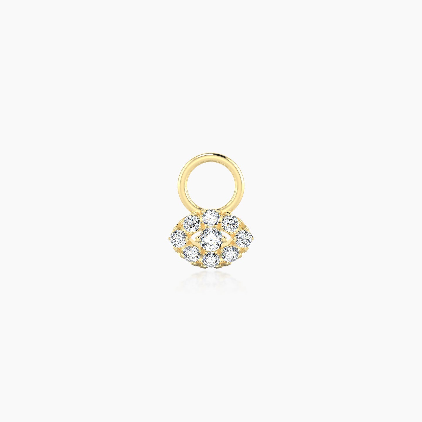 Minerva | 18k Yellow Gold 5.5 mm Eye Diamond Charm