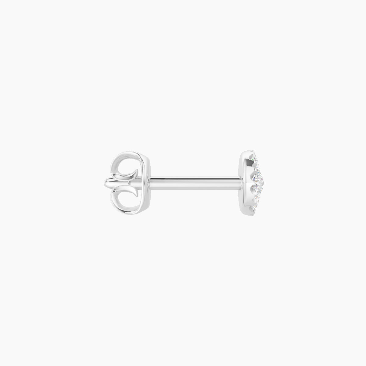 Minerva | 18k White Gold 5.5 mm Eye Diamond Earring