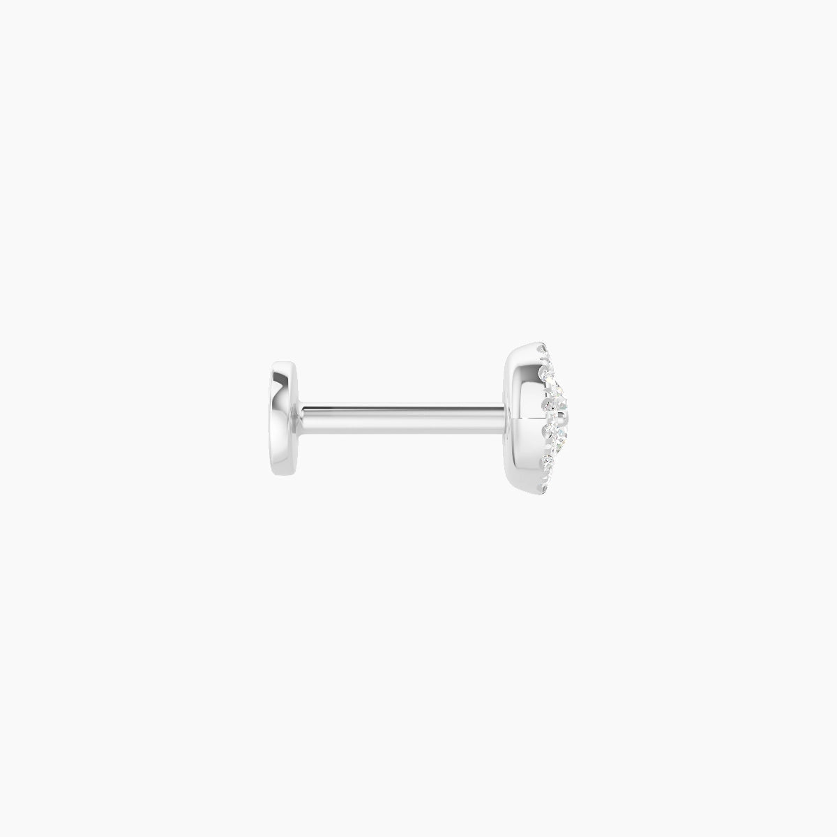 Minerva | 18k White Gold 7.2 mm 6.5 mm Eye Diamond Piercing