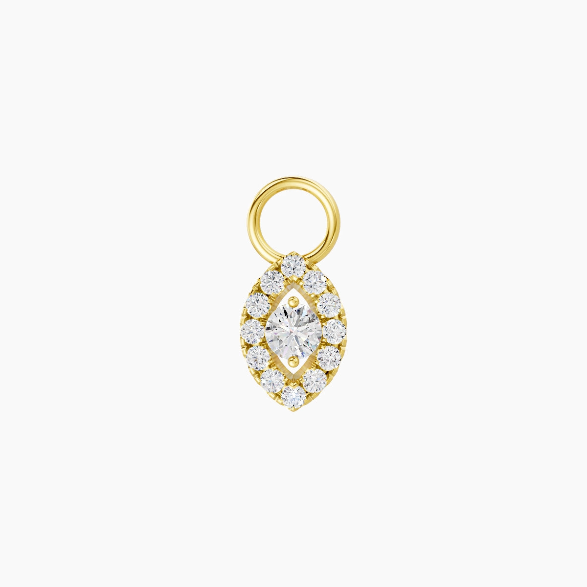 Minerva | 18k Yellow Gold 7.2 mm Eye Diamond Charm