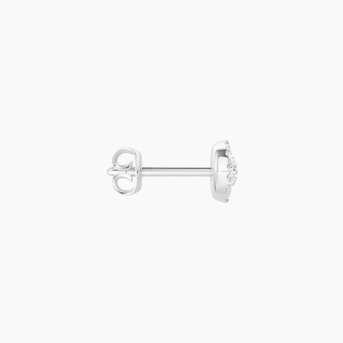 Minerva | 18k White Gold 7.2 mm Eye Diamond Earring