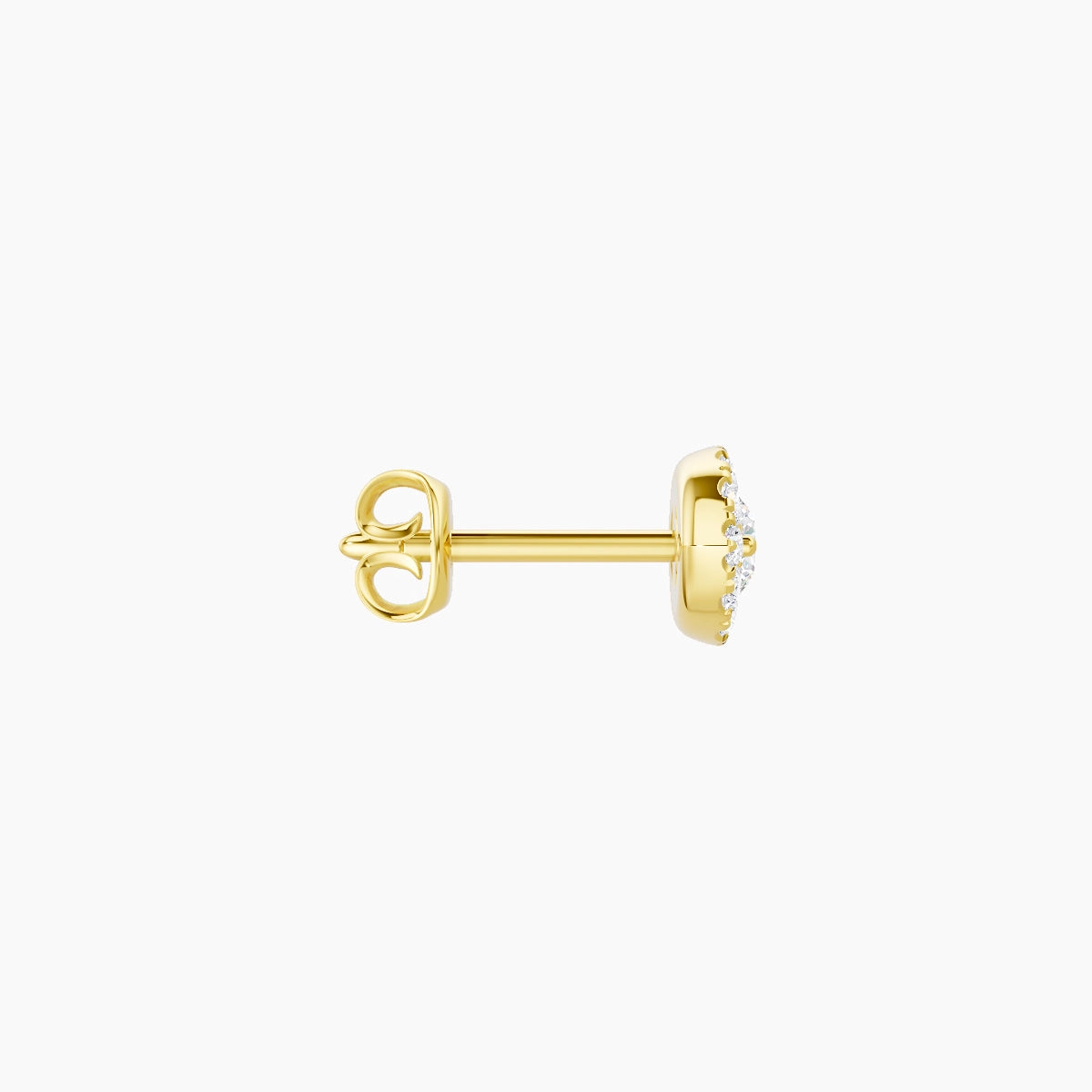 Minerva | 18k Yellow Gold 7.2 mm Eye Diamond Earring