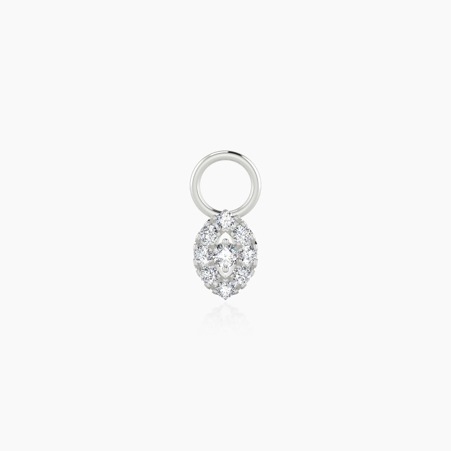 Minerve | 18k White Gold 5 mm Eye Diamond Charm