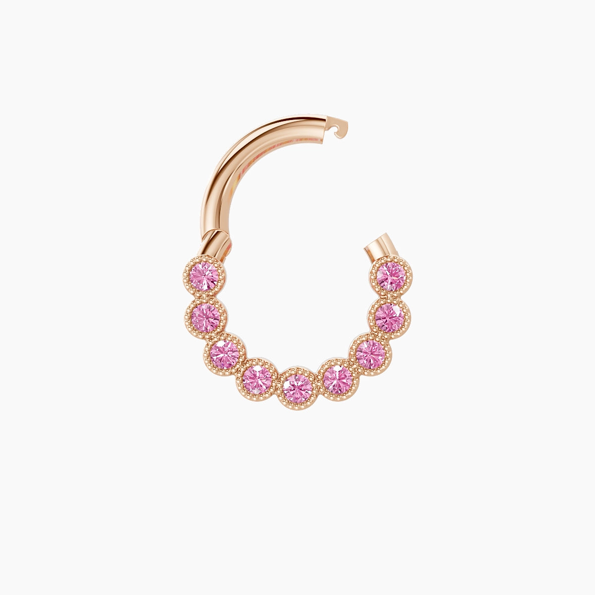 Naya | 18k Rose Gold 6.5 mm Pink Sapphire Daith Piercing