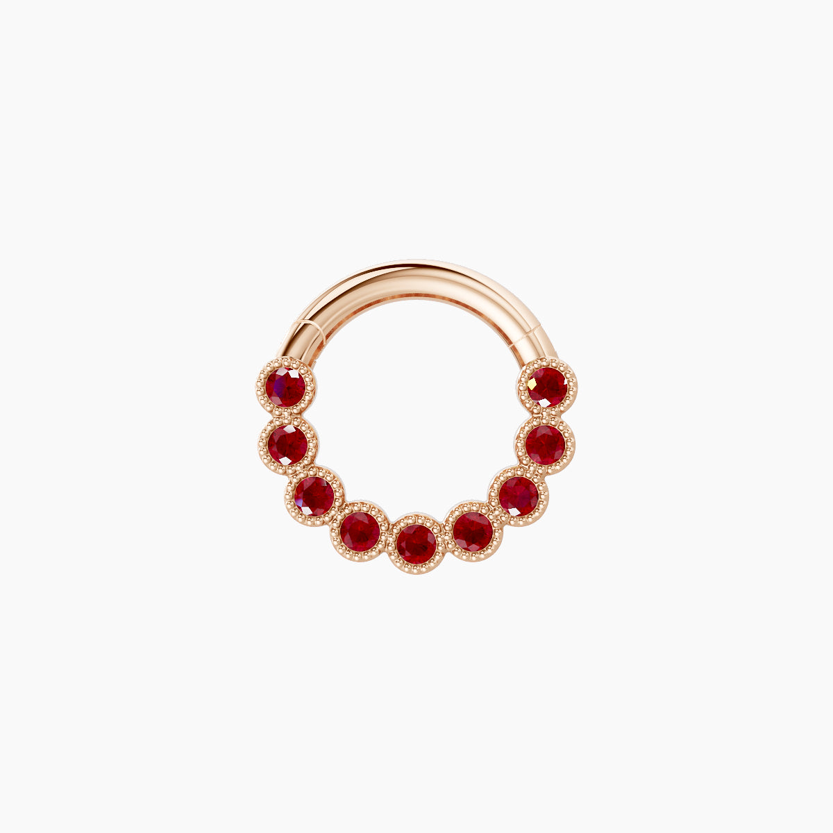 Naya | 18k Rose Gold 6.5 mm Ruby Daith Piercing