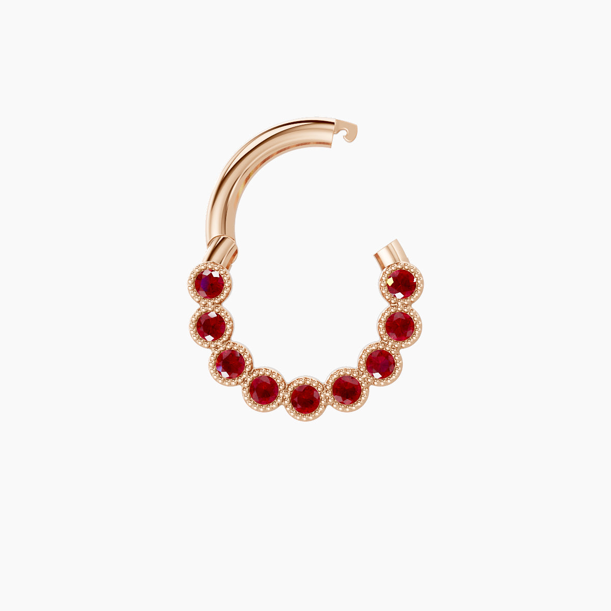 Naya | 18k Rose Gold 6.5 mm Ruby Daith Piercing