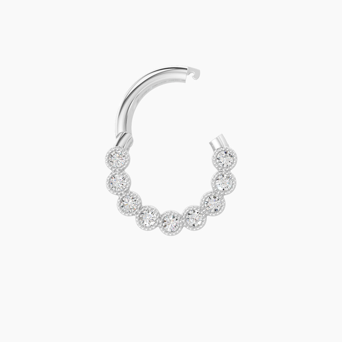 Naya | 18k White Gold 6.5 mm Diamond Daith Piercing