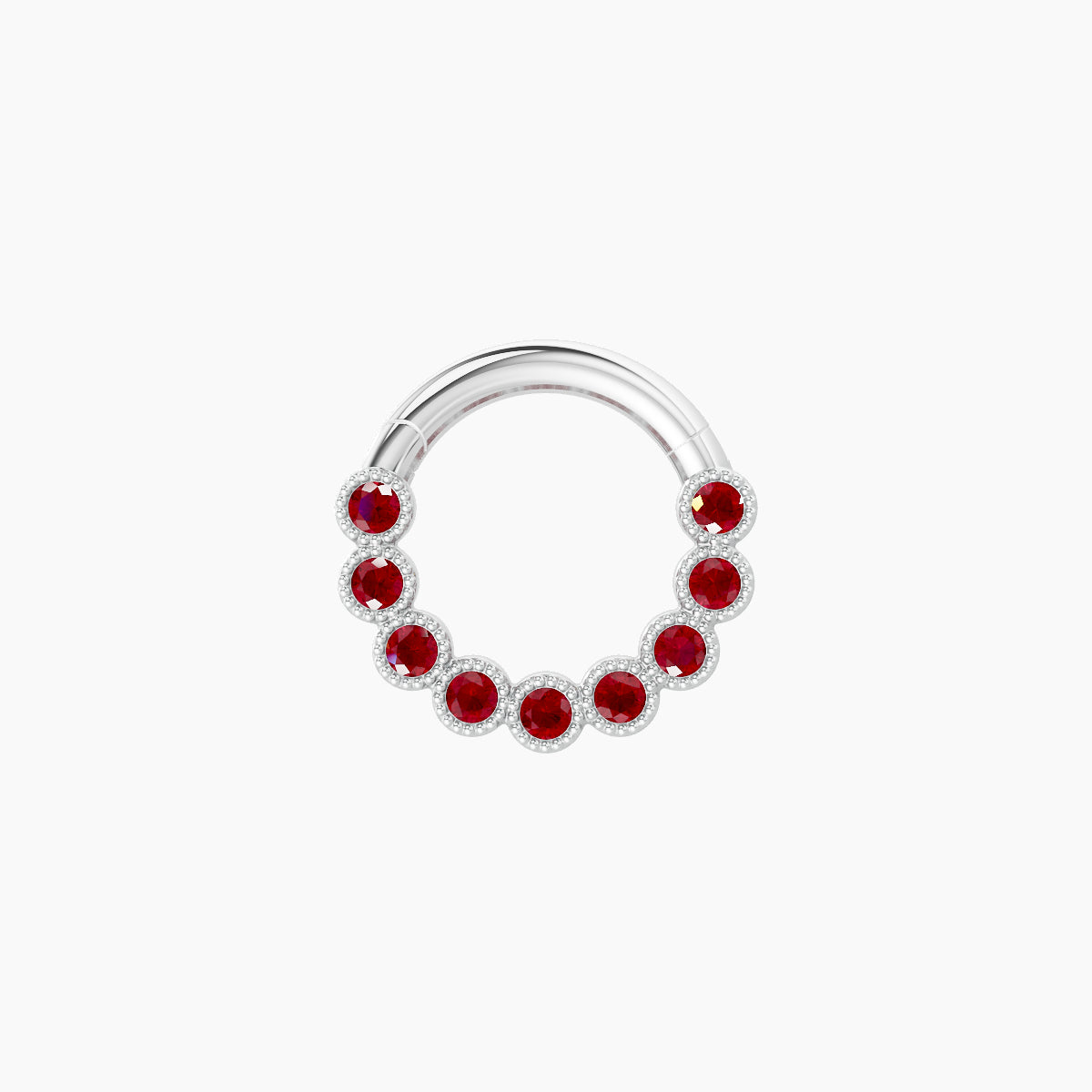 Naya | 18k White Gold 6.5 mm Ruby Daith Piercing