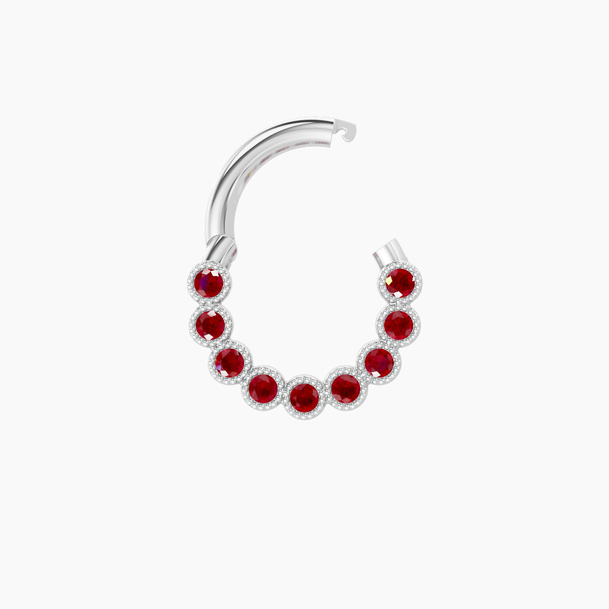Naya | 18k White Gold 6.5 mm Ruby Daith Piercing