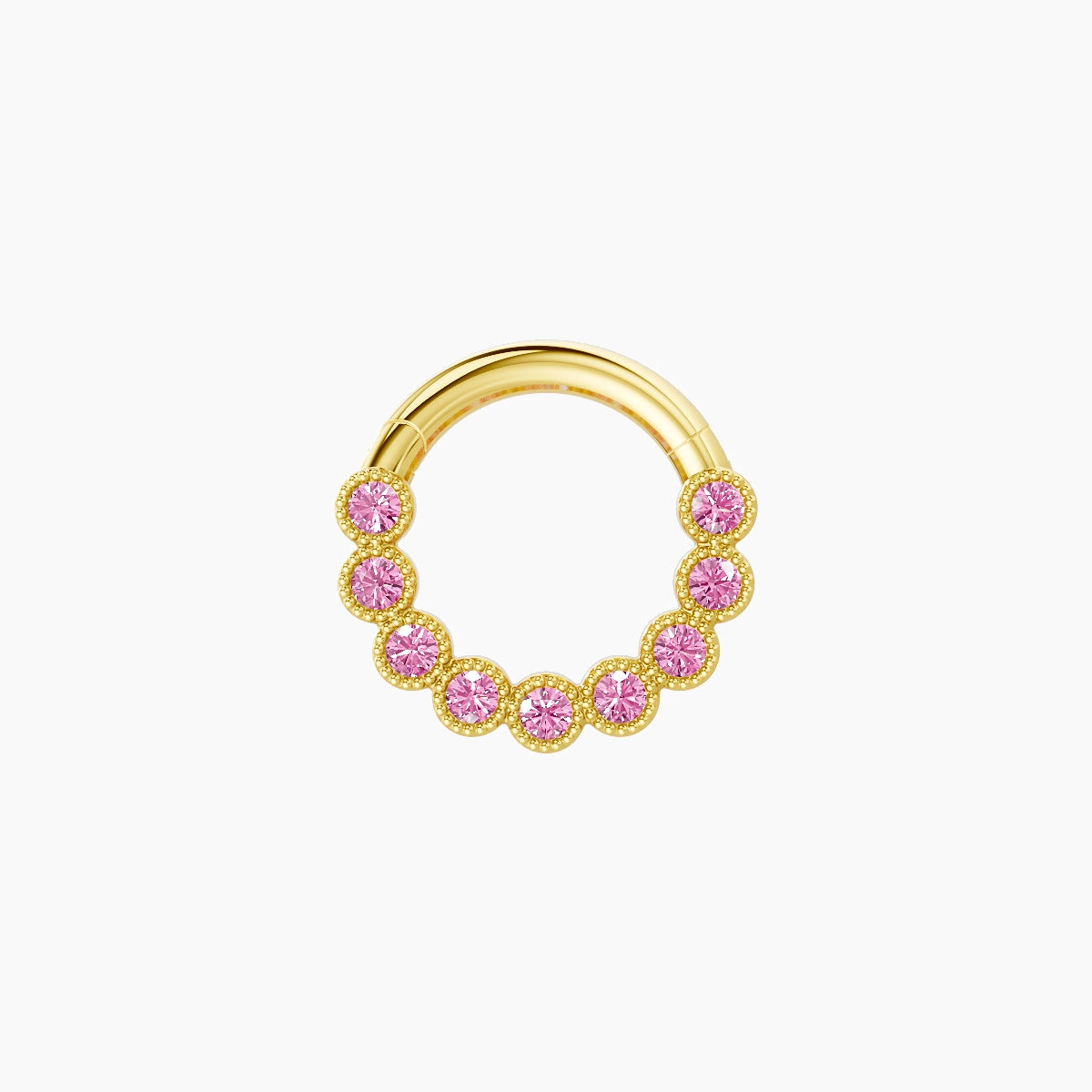Naya | 18k Yellow Gold 6.5 mm Pink Sapphire Daith Piercing