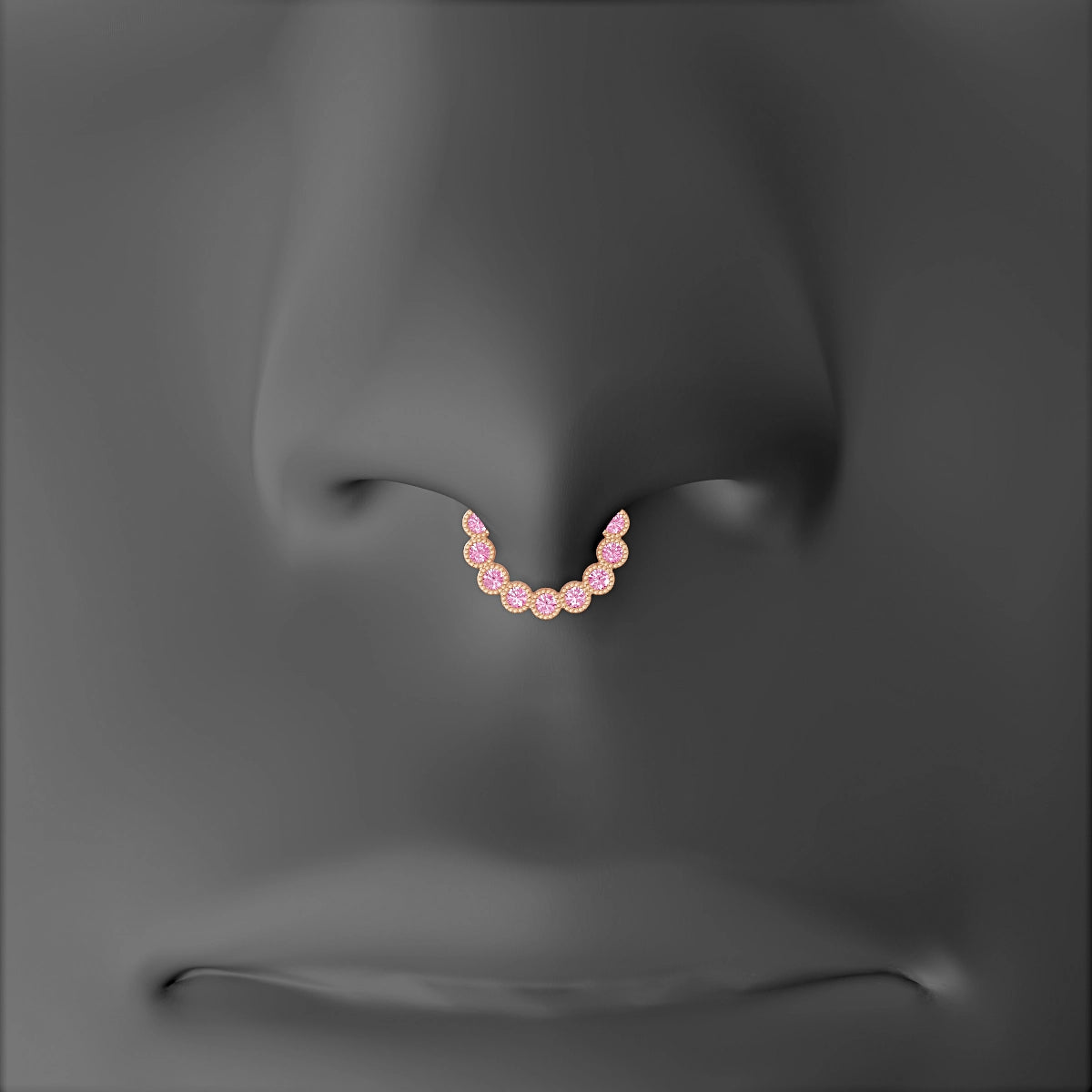 Naya | 18k Rose Gold 6.5 mm Pink Sapphire Septum Piercing