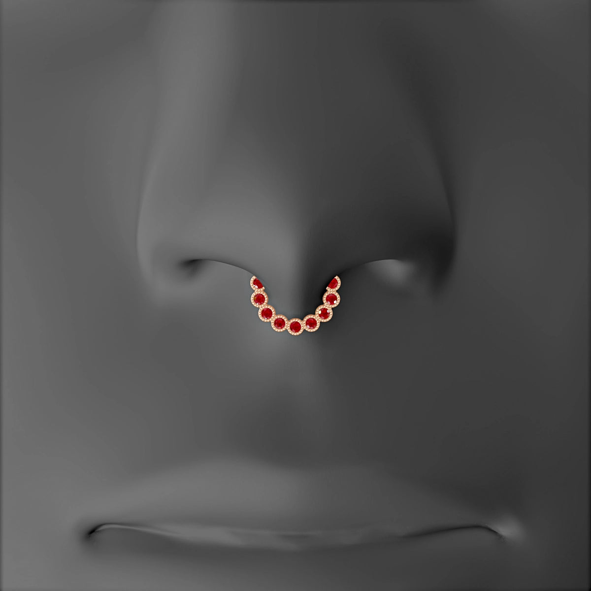 Naya | 18k Rose Gold 6.5 mm Ruby Septum Piercing