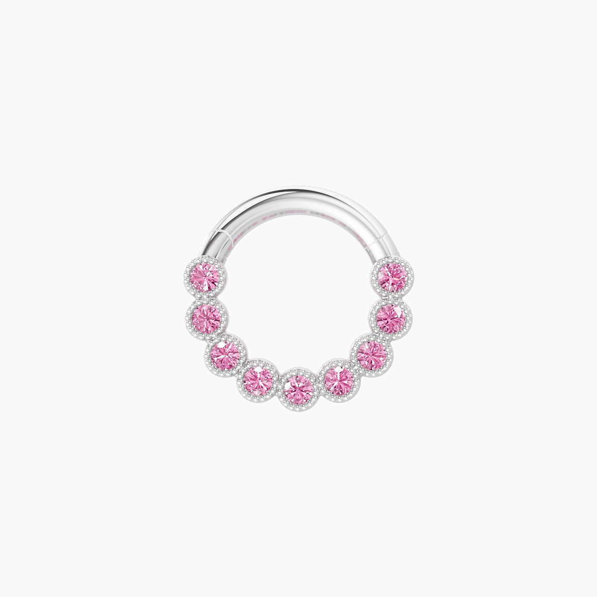 Naya | 18k White Gold 6.5 mm Pink Sapphire Septum Piercing