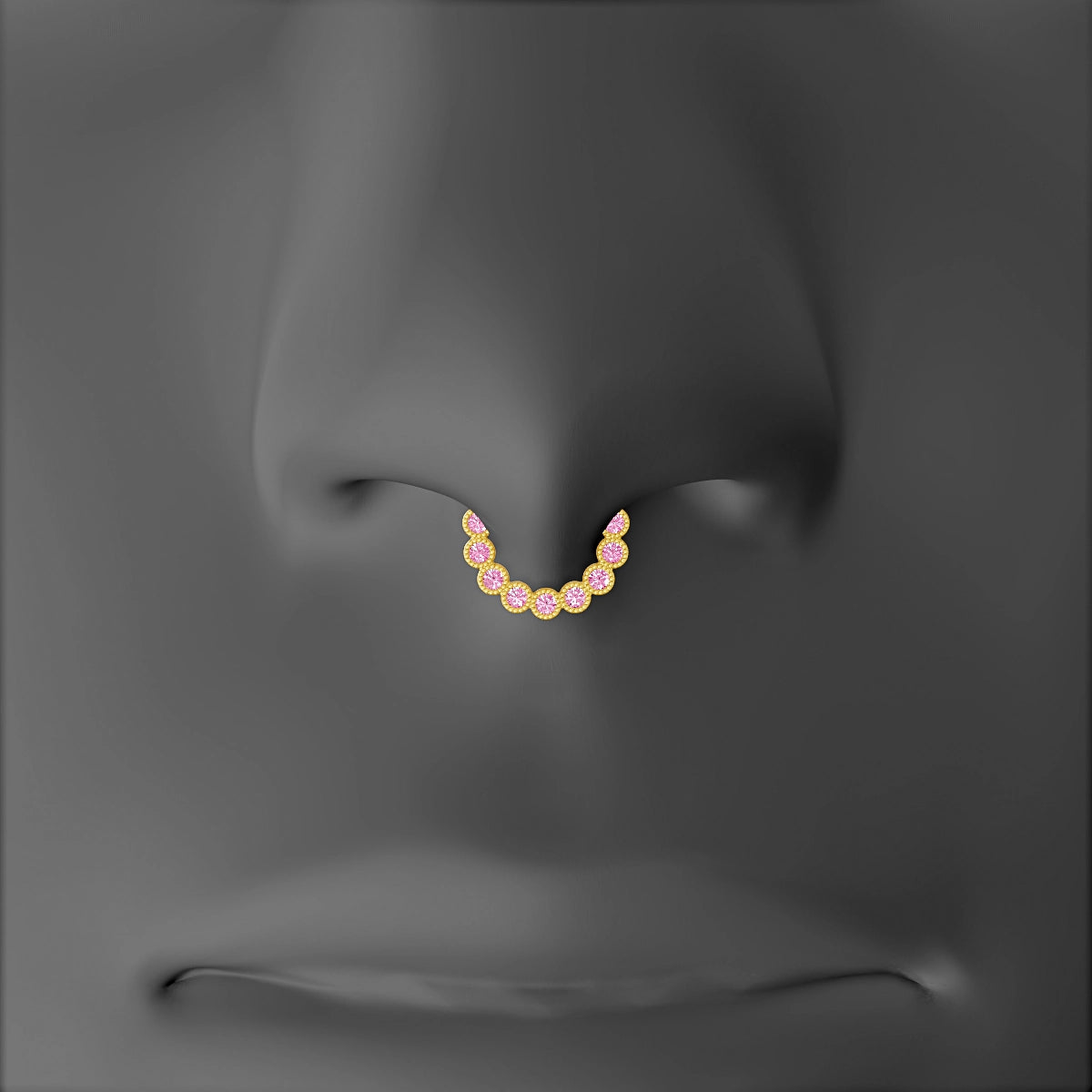 Naya | 18k Yellow Gold 6.5 mm Pink Sapphire Septum Piercing
