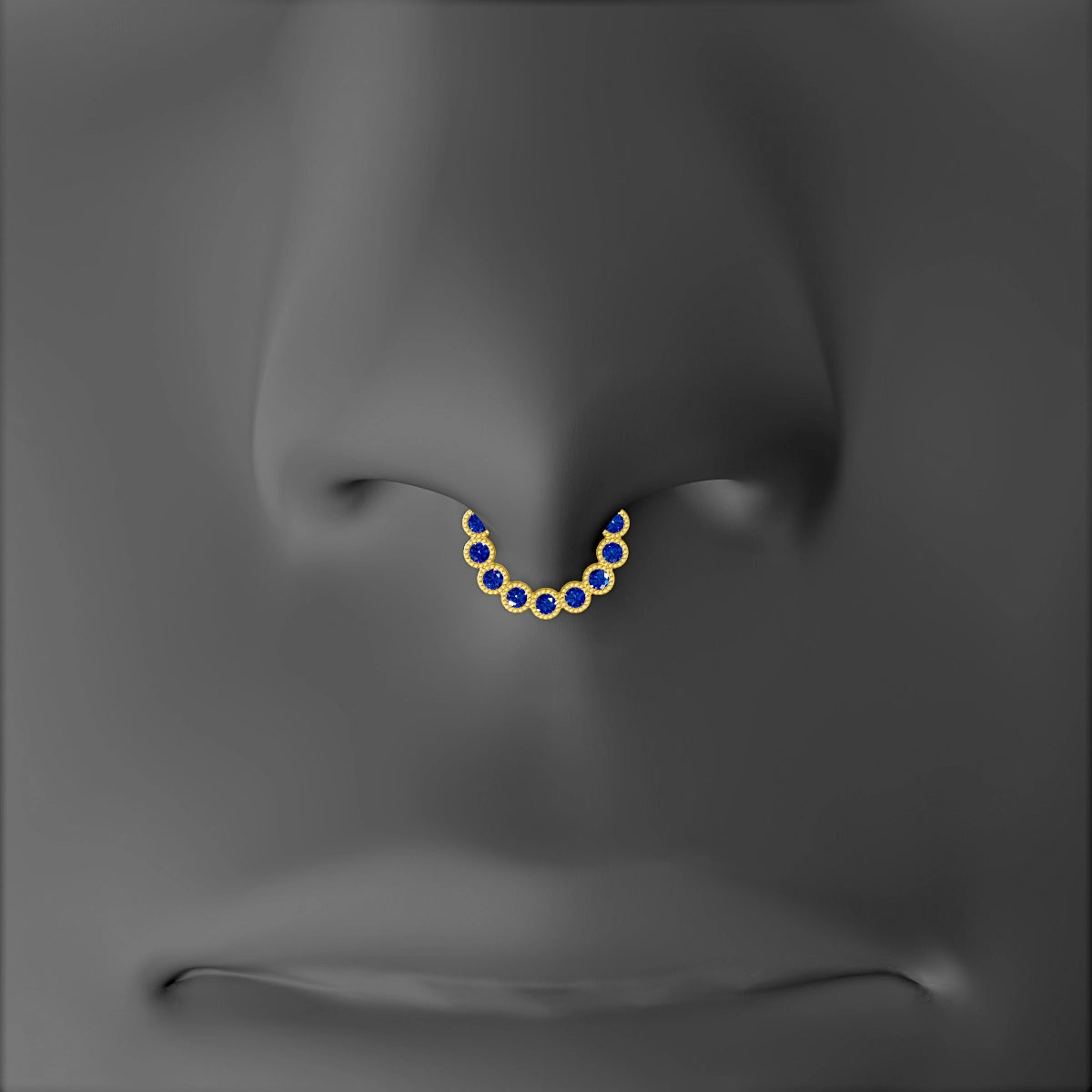 Naya | 18k Yellow Gold 6.5 mm Sapphire Septum Piercing