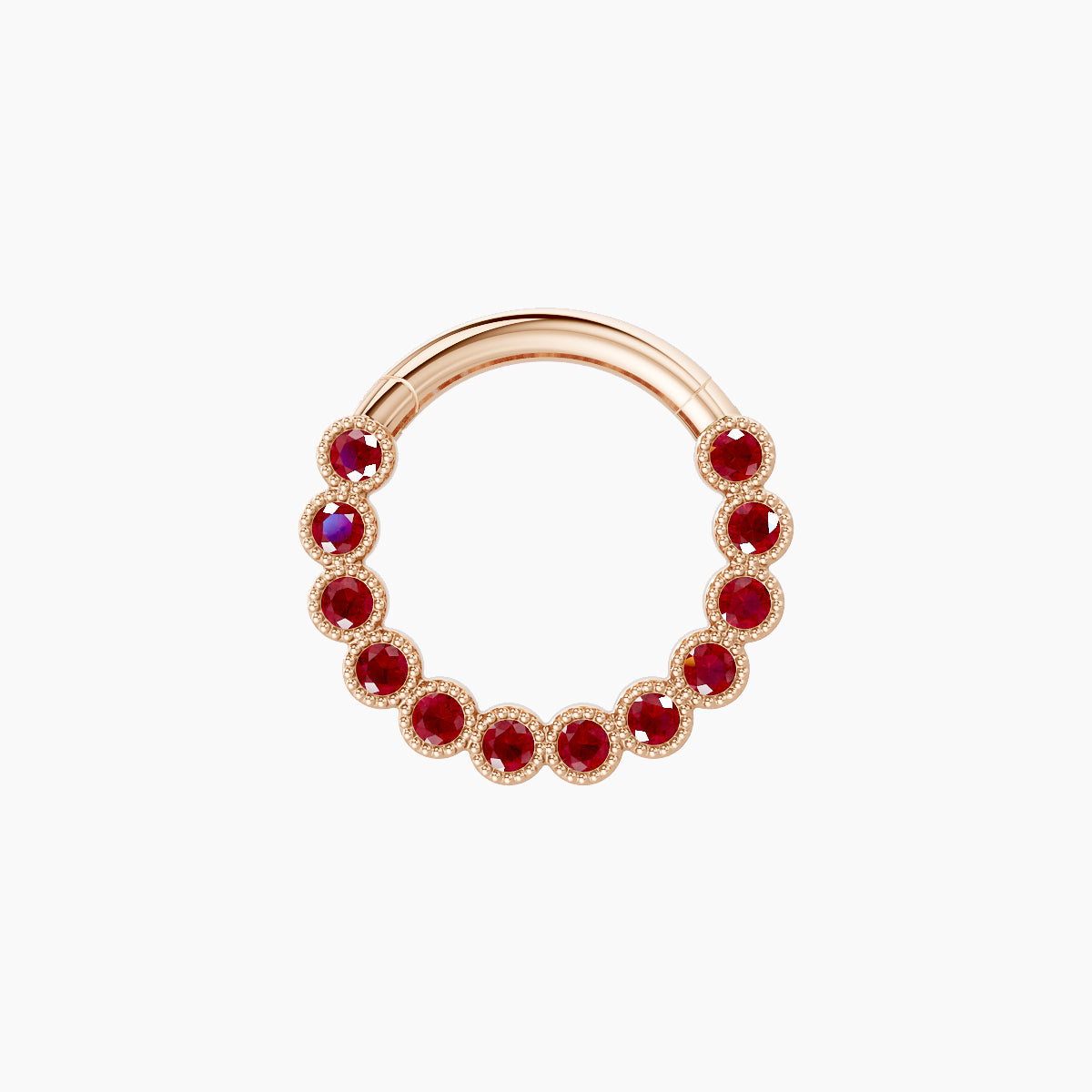 Naya | 18k Rose Gold 8 mm Ruby Daith Piercing