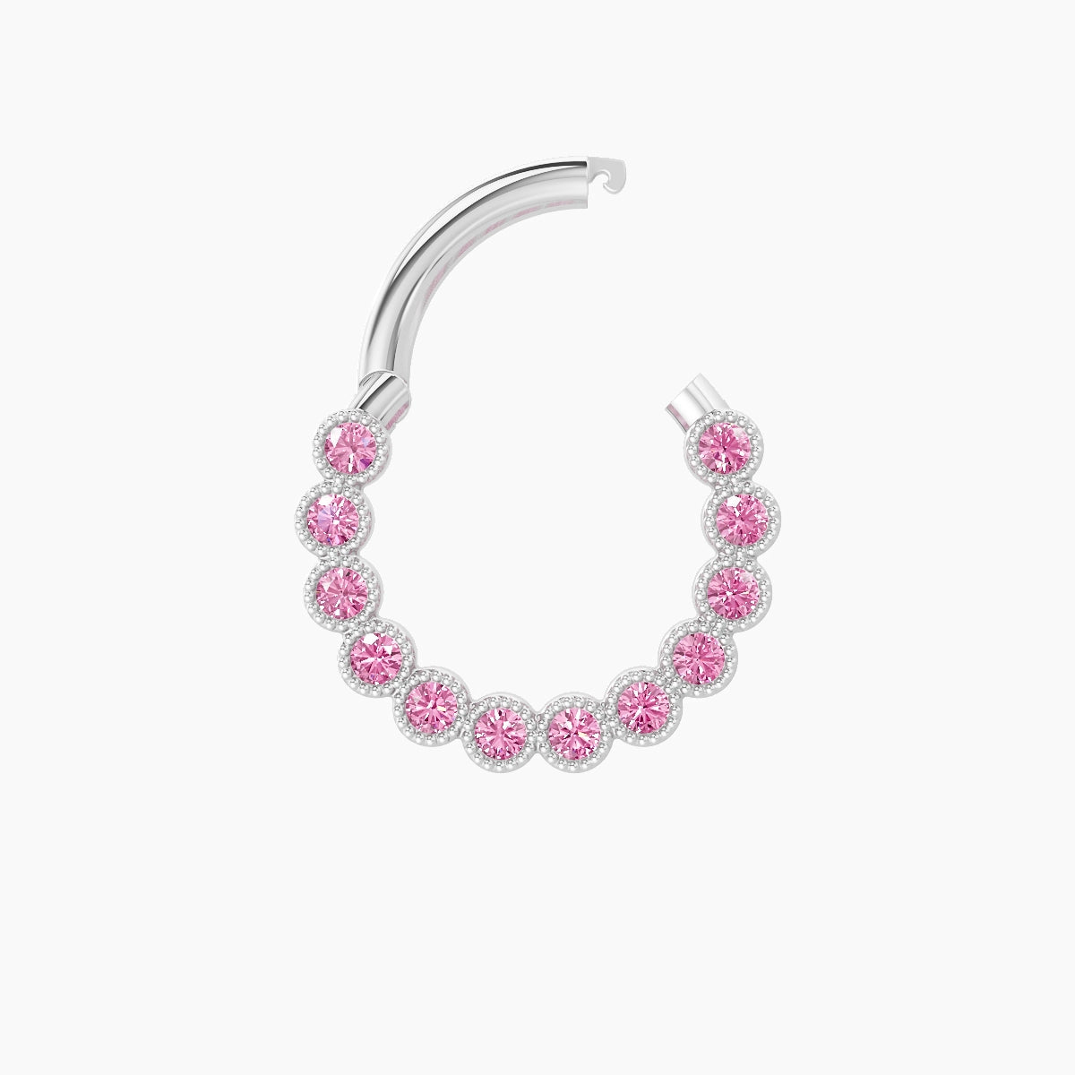Naya | 18k White Gold 8 mm Pink Sapphire Daith Piercing
