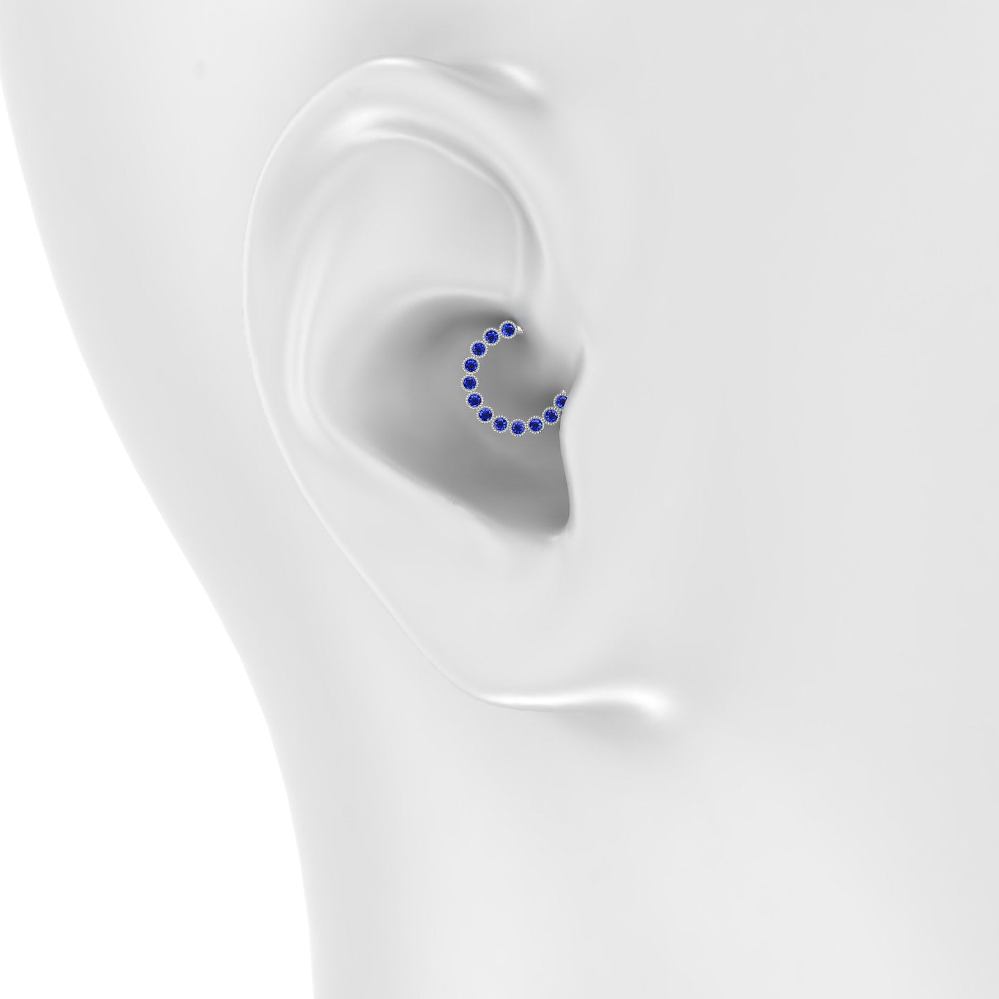 Naya | 18k White Gold 8 mm Sapphire Daith Piercing
