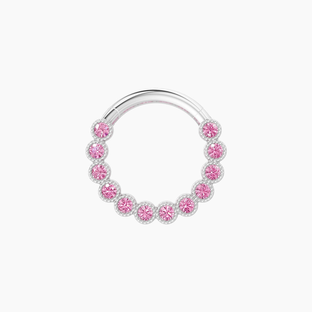 Naya | 18k White Gold 8 mm Pink Sapphire Septum Piercing