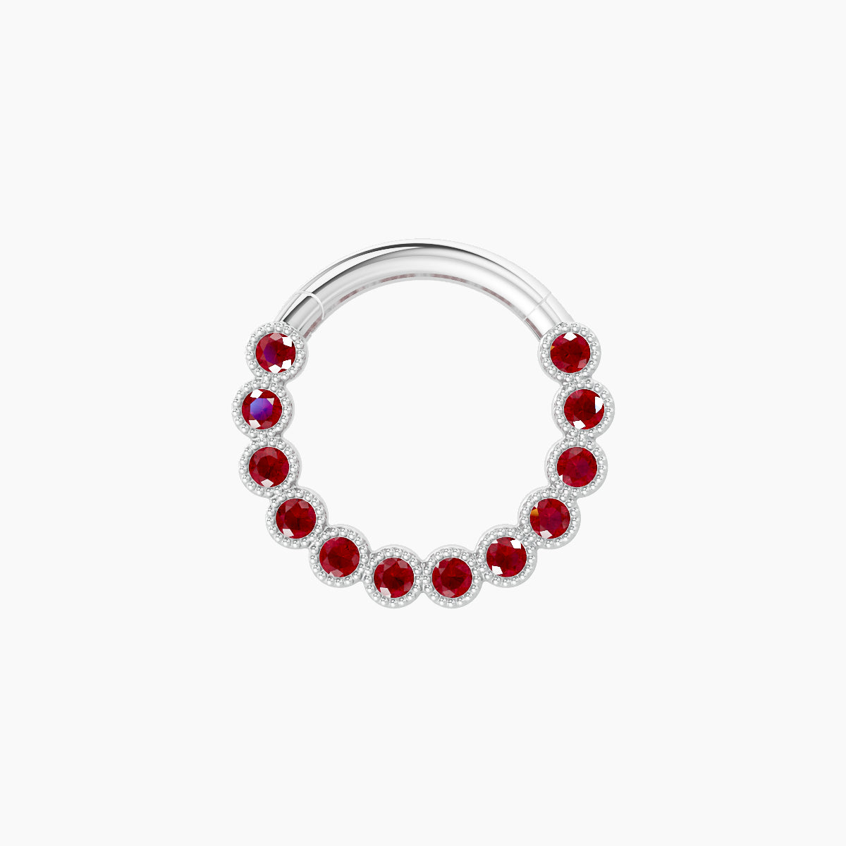 Naya | 18k White Gold 8 mm Ruby Septum Piercing