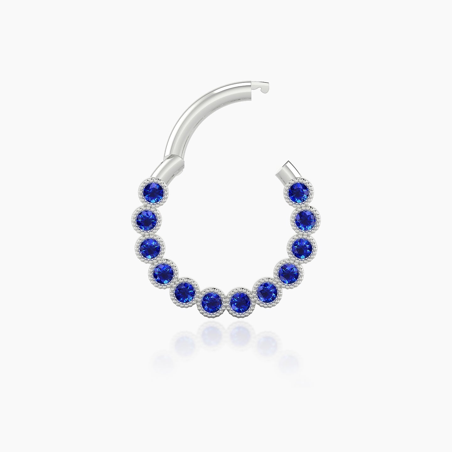 Naya | 18k White Gold 8 mm Sapphire Septum Piercing